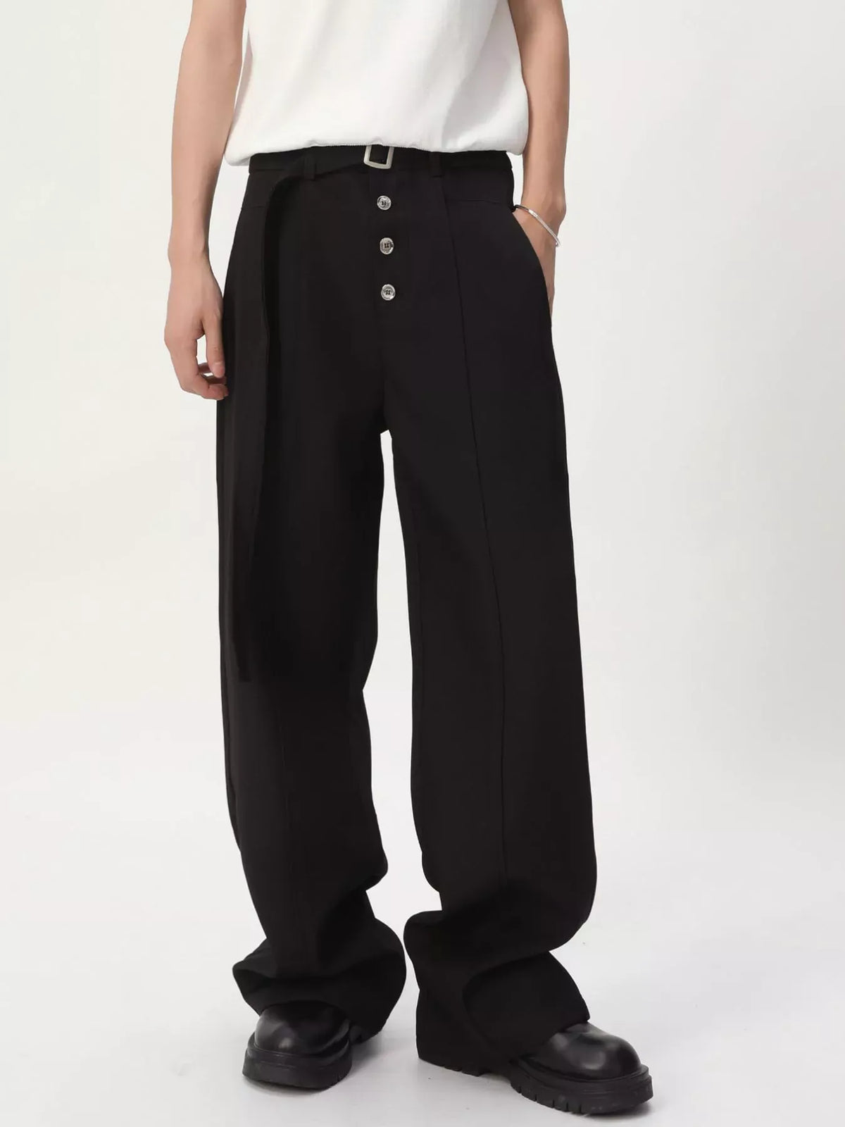 Men's High-Waisted Wide-Leg Pants Jonathan M Collection