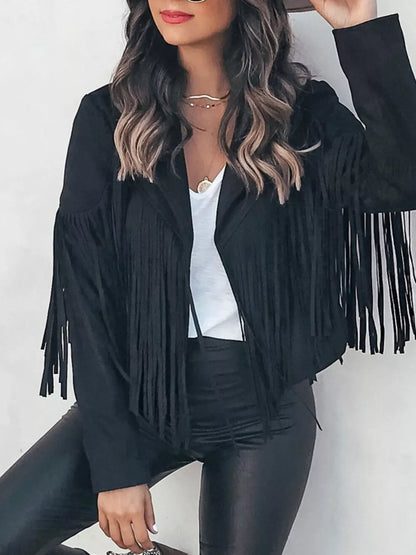 VALERIE FRINGE CROPPED JACKET The Nichole Collection - Official Site