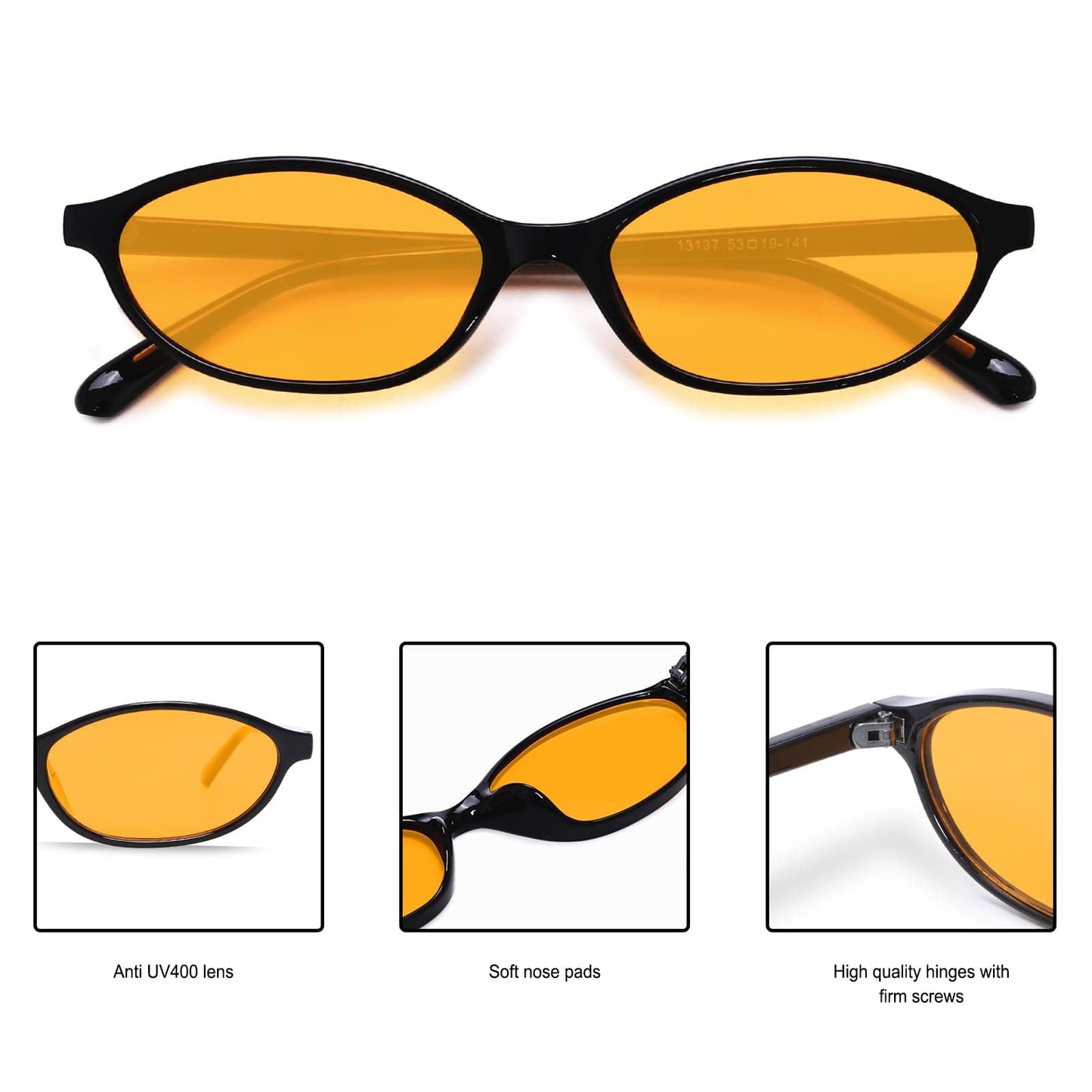Chic Cat Eye 90s Lightweight Narrow Sun Glasses The Nichole Collection