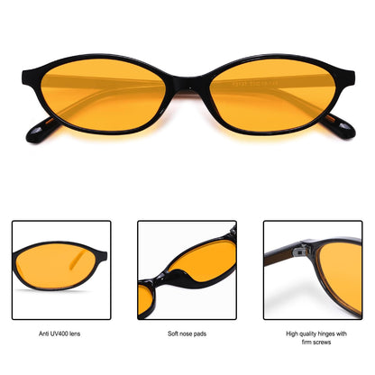 Chic Cat Eye 90s Lightweight Narrow Sun Glasses The Nichole Collection