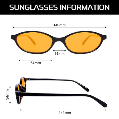 Chic Cat Eye 90s Lightweight Narrow Sun Glasses The Nichole Collection
