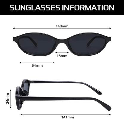 Chic Cat Eye 90s Lightweight Narrow Sun Glasses The Nichole Collection