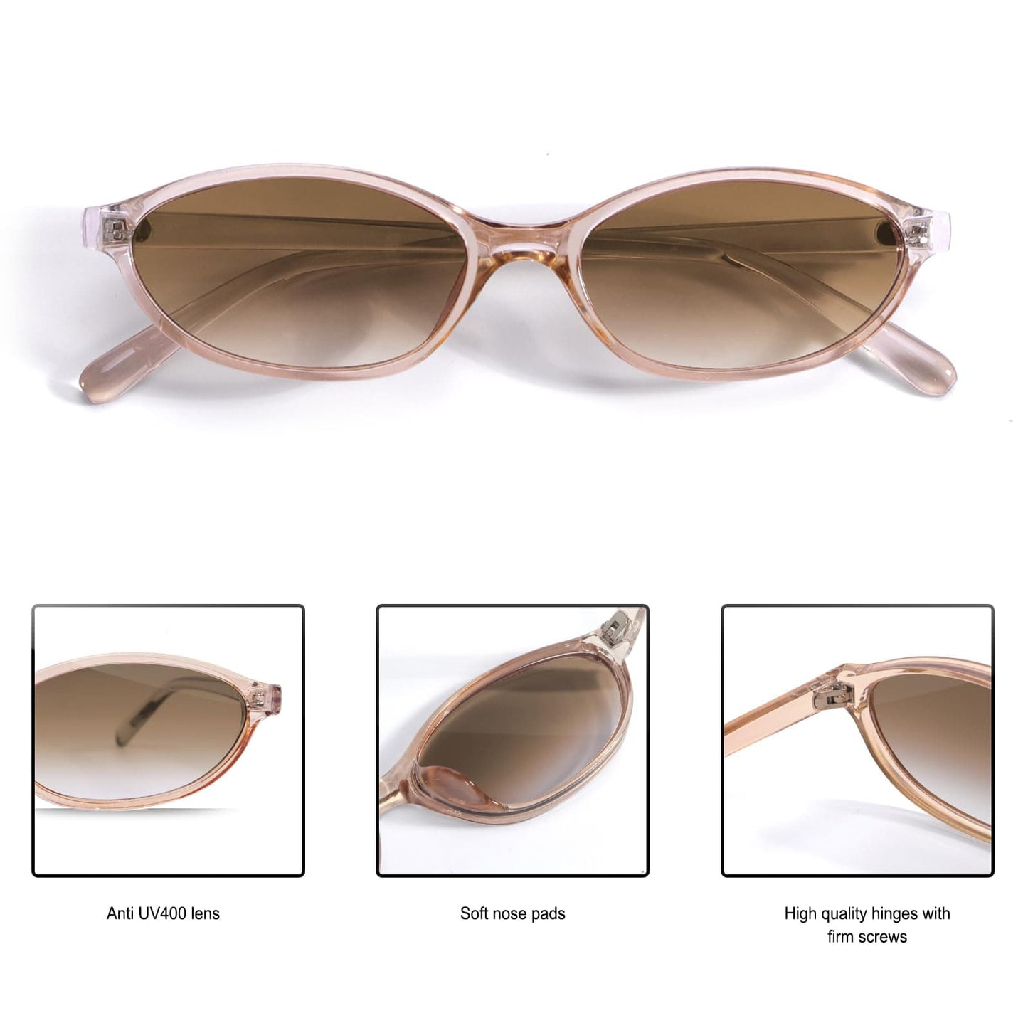 Chic Cat Eye 90s Lightweight Narrow Sun Glasses The Nichole Collection