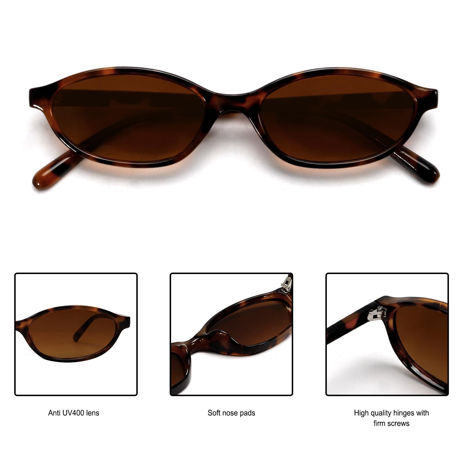 Chic Cat Eye 90s Lightweight Narrow Sun Glasses The Nichole Collection