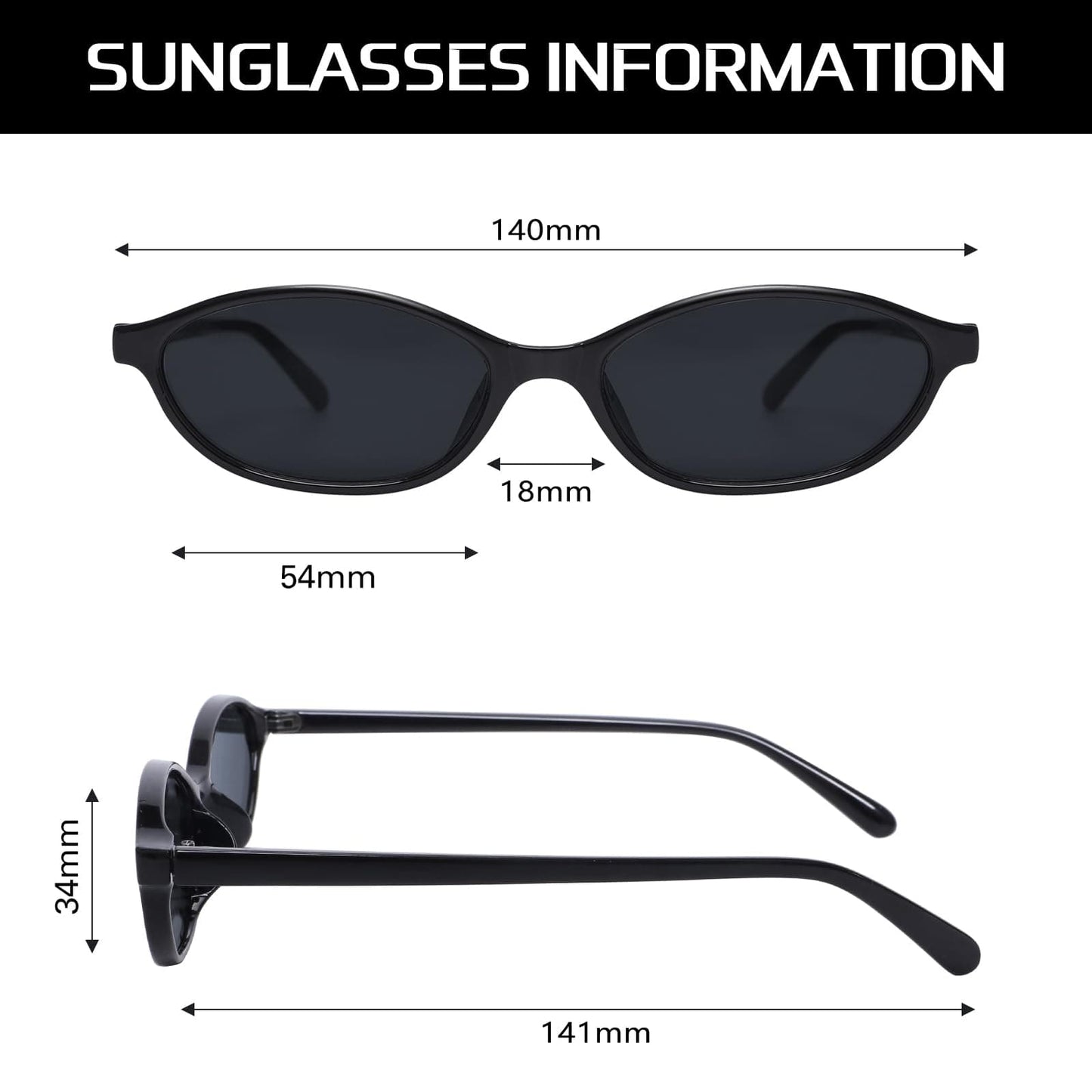 Chic Cat Eye 90s Lightweight Narrow Sun Glasses The Nichole Collection
