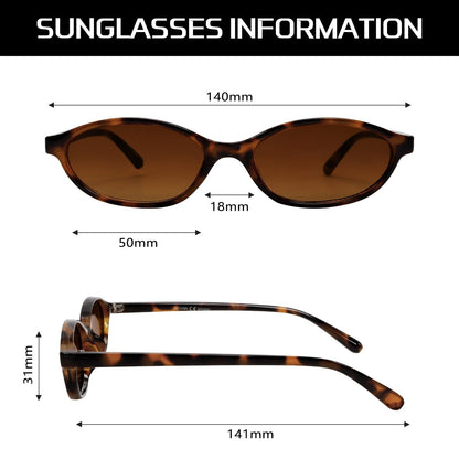 Chic Cat Eye 90s Lightweight Narrow Sun Glasses The Nichole Collection