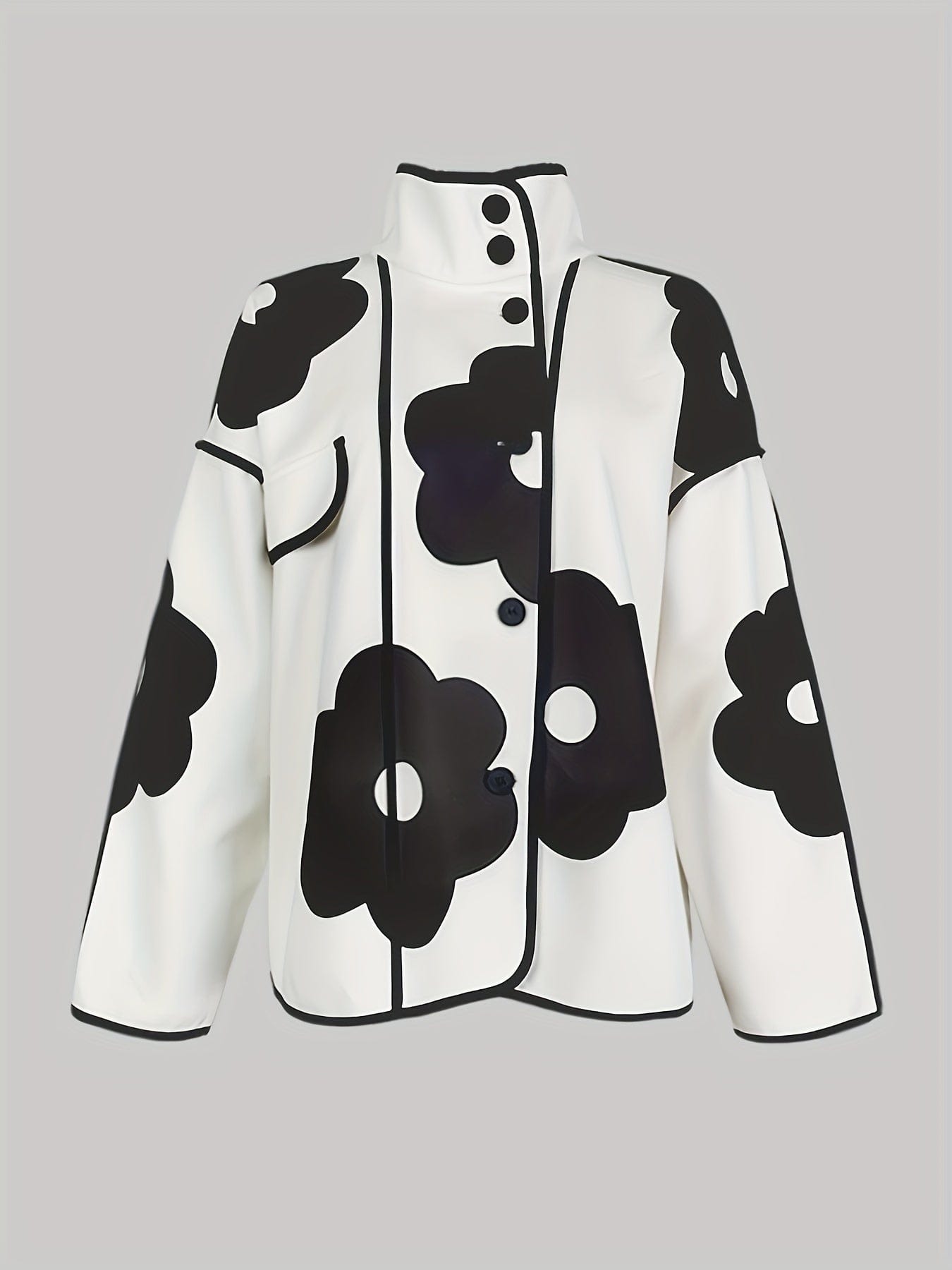 Chic Checkered Floral Jacket Jackets The Nichole Collection