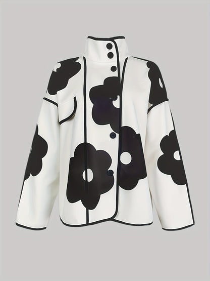 Chic Checkered Floral Jacket Jackets The Nichole Collection