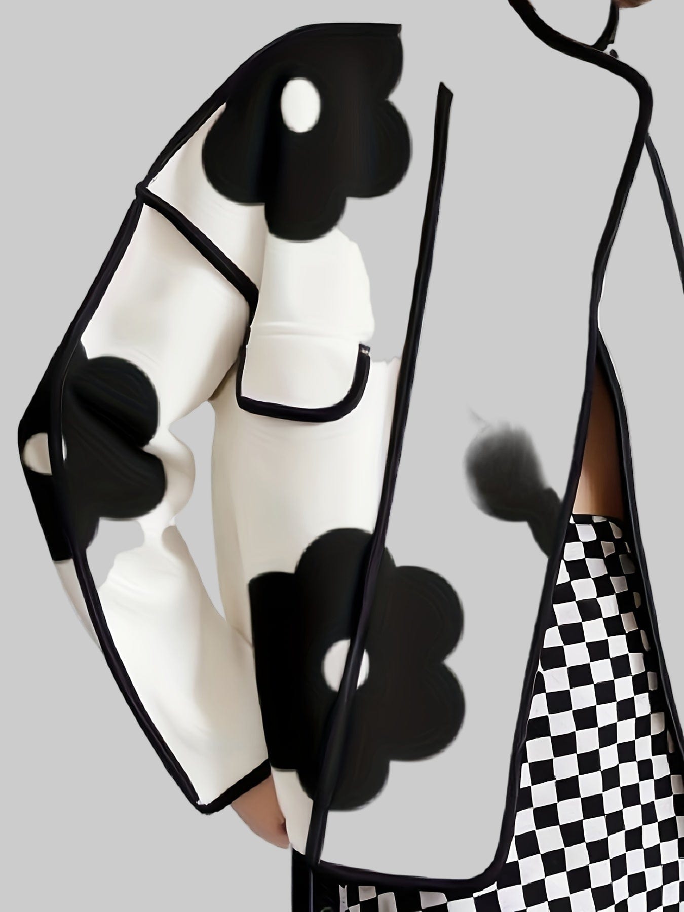 Chic Checkered Floral Jacket Jackets The Nichole Collection