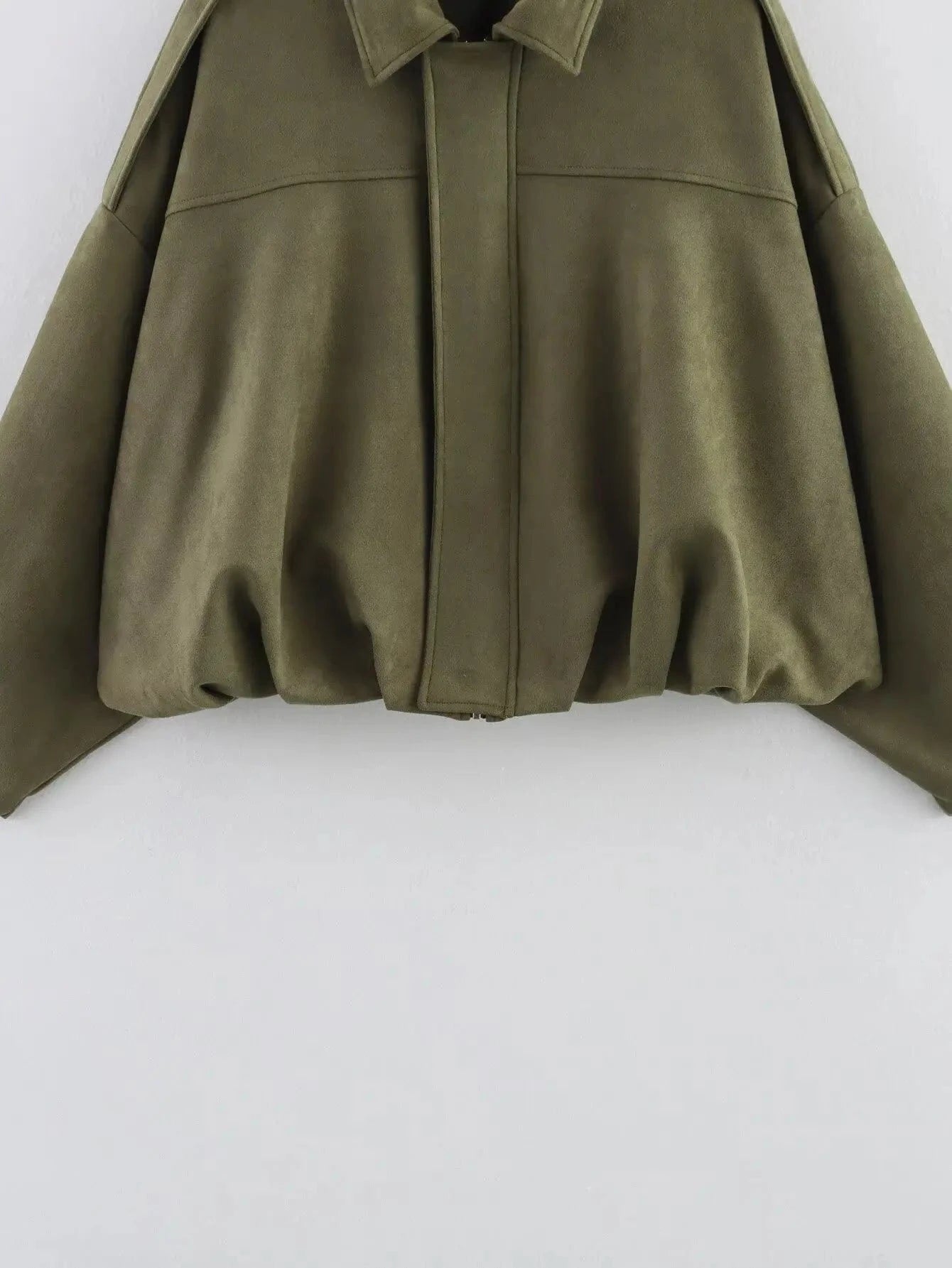 Chic Lapel Neck Long Sleeve Bomber Jacket Jackets The Nichole Collection