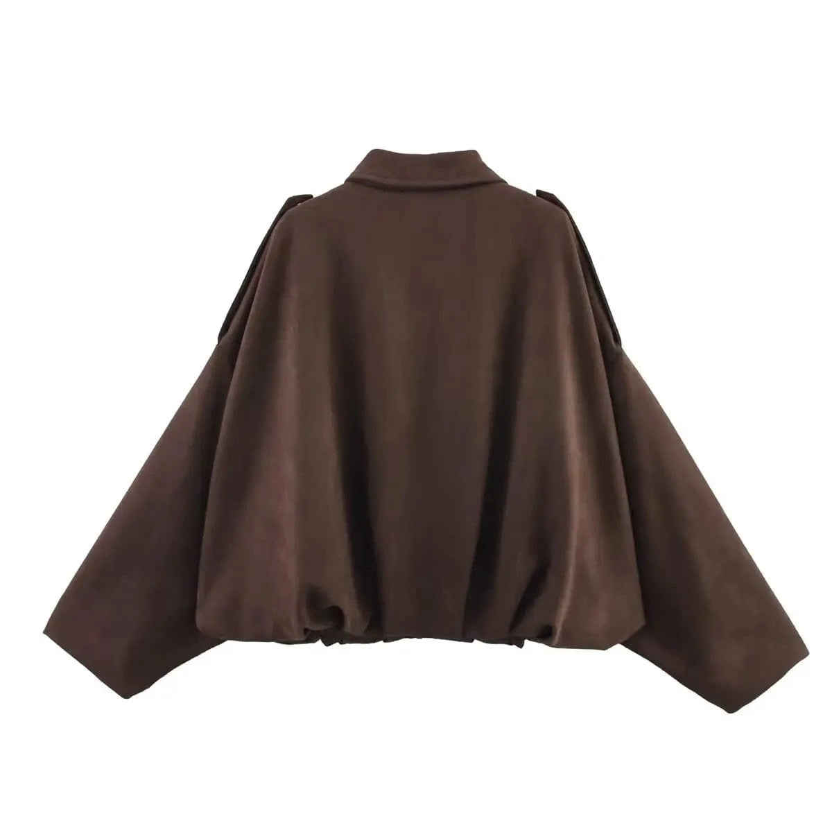 Chic Lapel Neck Long Sleeve Bomber Jacket Jackets The Nichole Collection