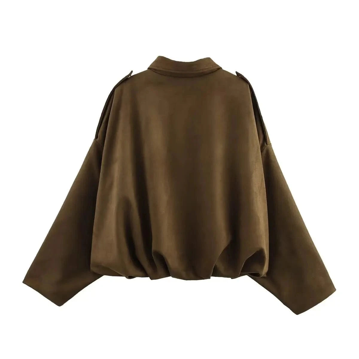 Chic Lapel Neck Long Sleeve Bomber Jacket Jackets The Nichole Collection