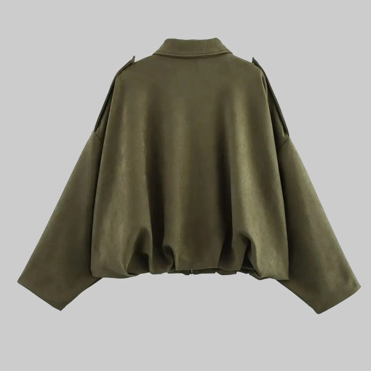 Chic Lapel Neck Long Sleeve Bomber Jacket Jackets The Nichole Collection
