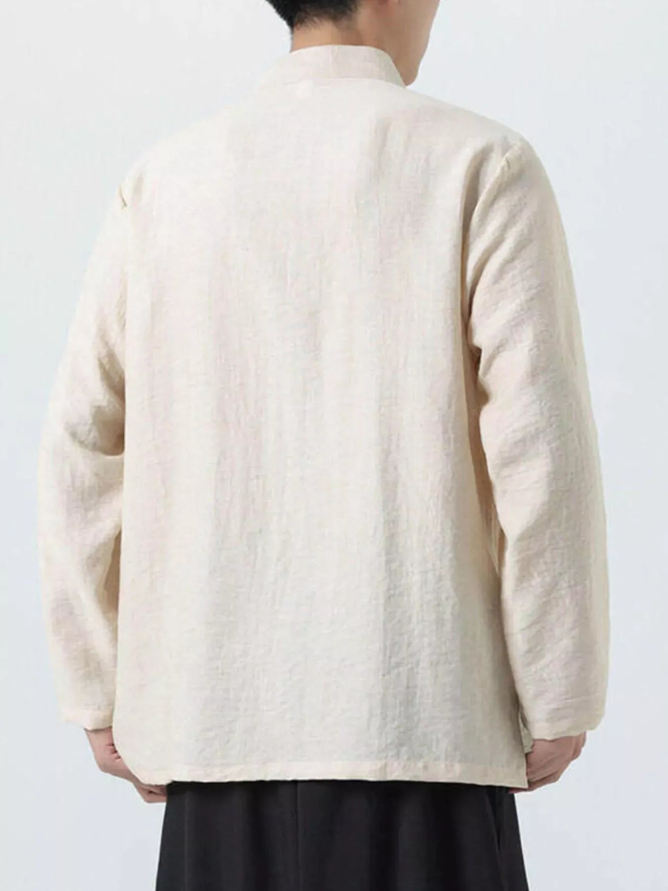 Chinese Style Embroidered Bamboo Linen Shirt | The Nichole Collection