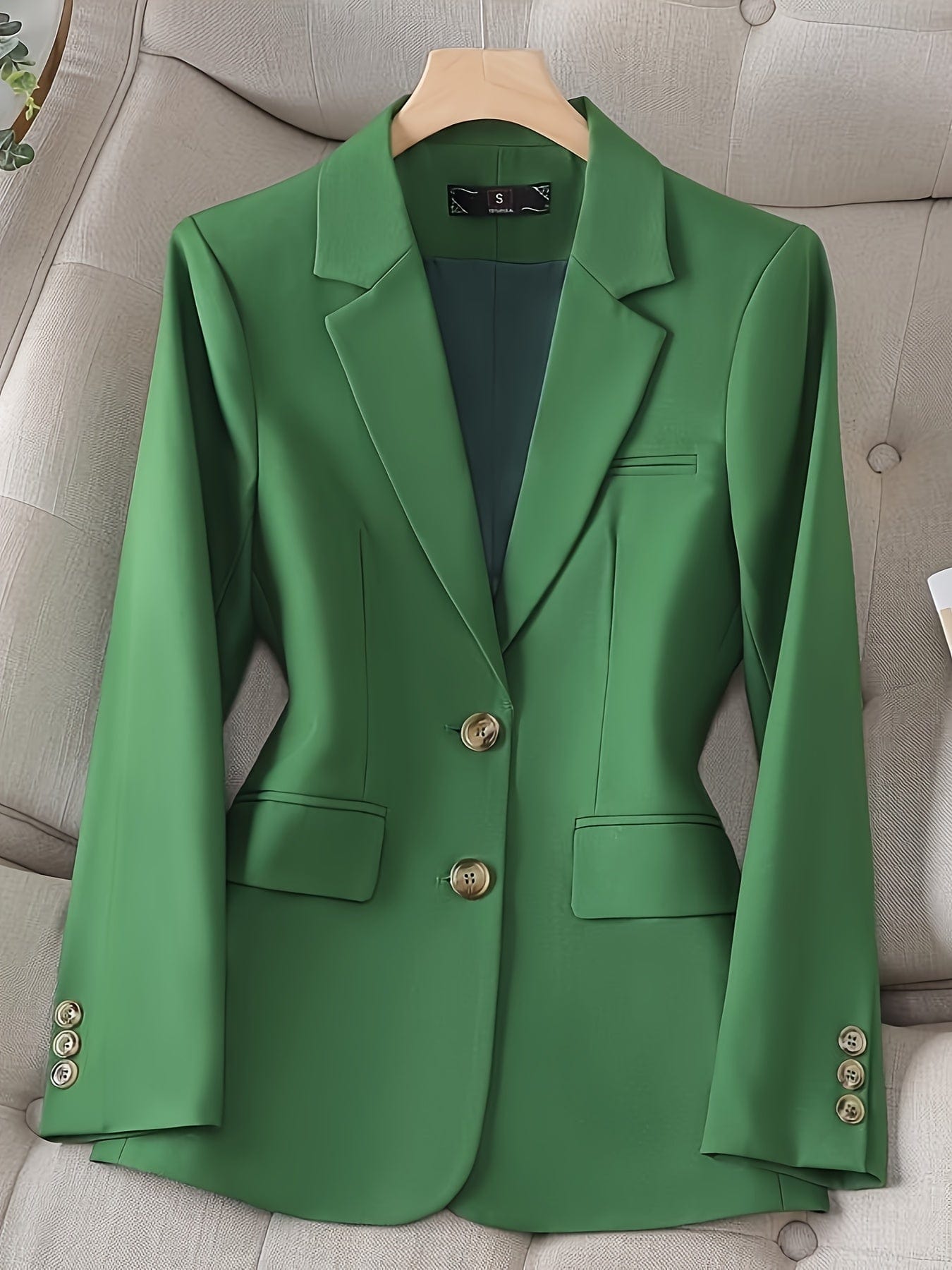Classic Women’s Blazer – Tailored, Single Button, Solid Color The Nichole Collection