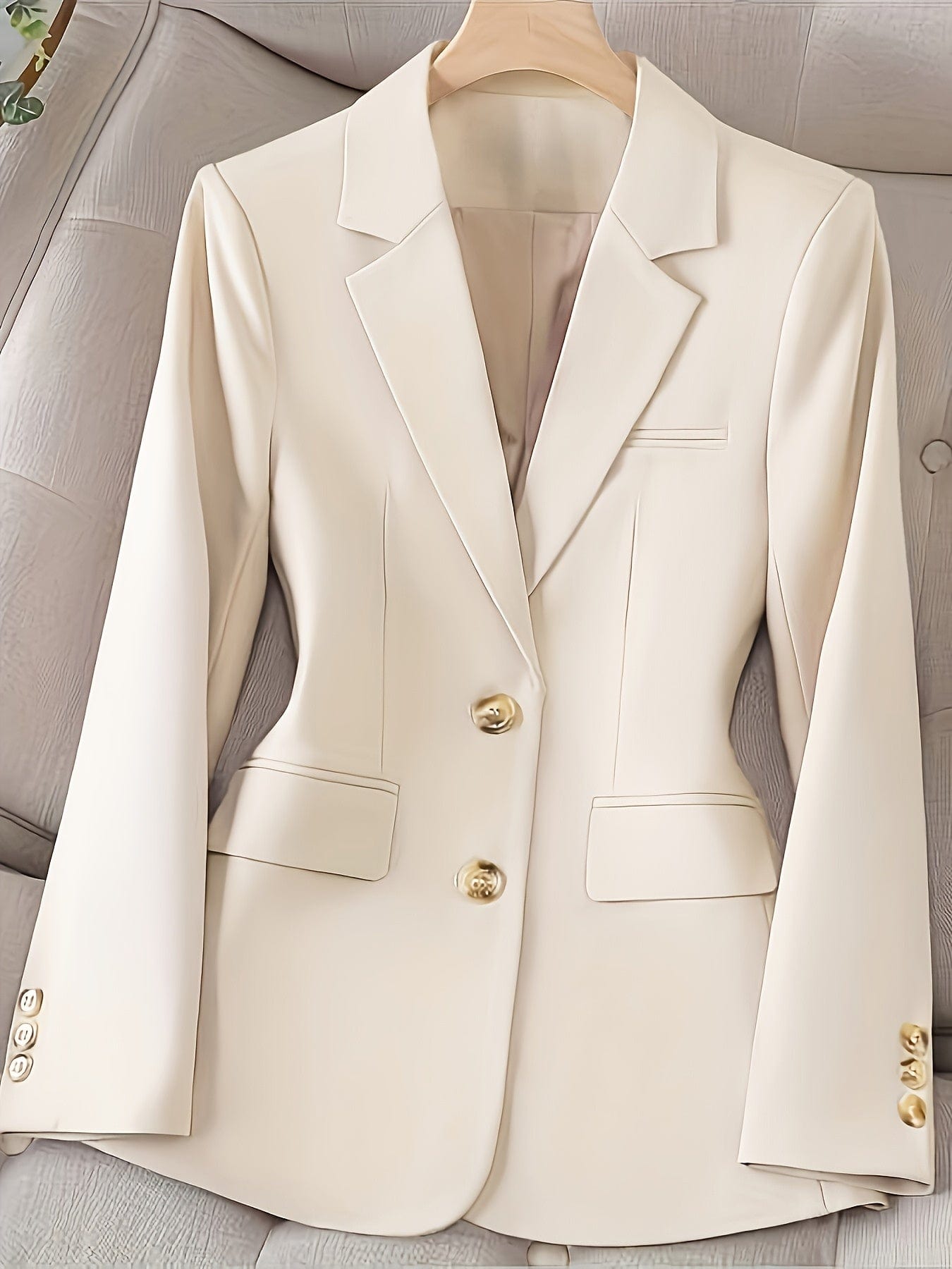 Classic Women’s Blazer – Tailored, Single Button, Solid Color The Nichole Collection