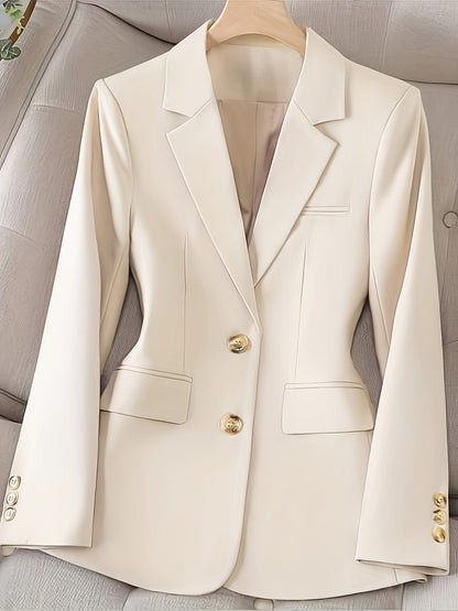 Classic Women’s Blazer – Tailored, Single Button, Solid Color The Nichole Collection