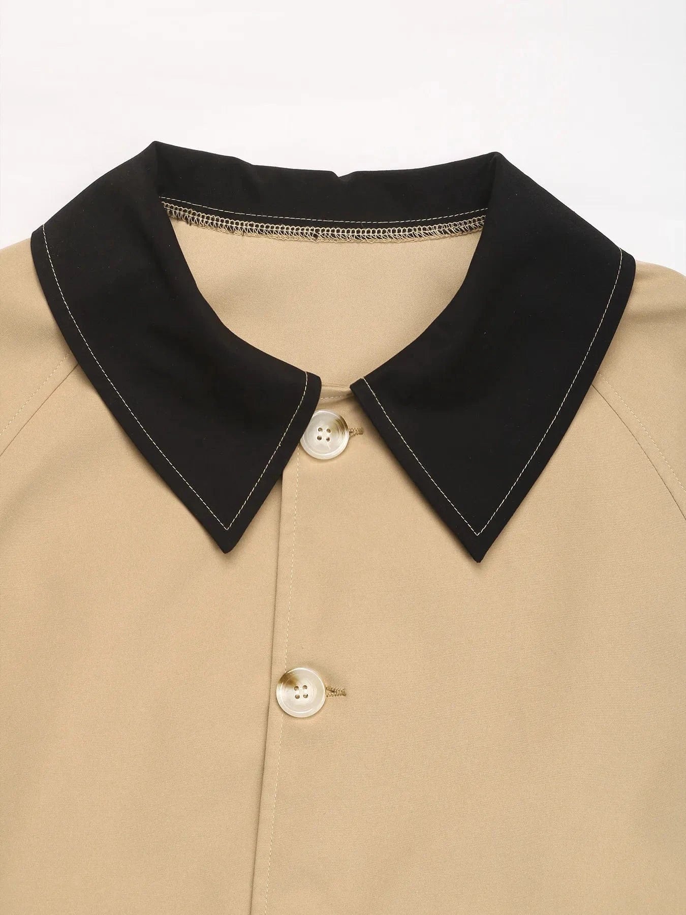 Color Block Button-Up Casual Jacket Jackets The Nichole Collection