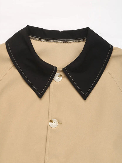 Color Block Button-Up Casual Jacket Jackets The Nichole Collection