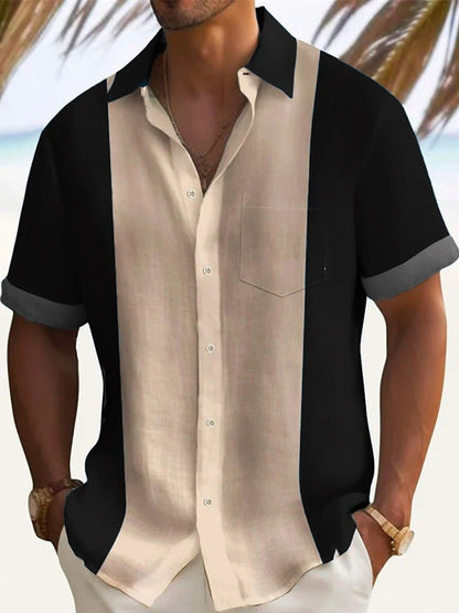 Color Block Short Sleeve Shirt | The Nichole Collection