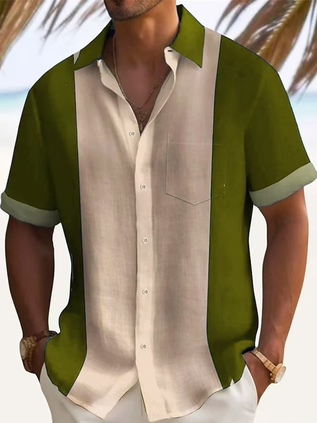 Color Block Short Sleeve Shirt | The Nichole Collection