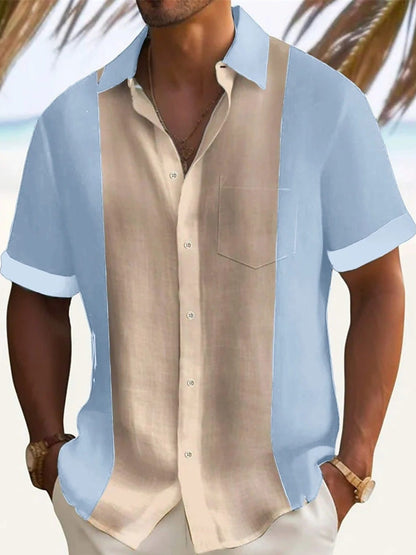 Color Block Short Sleeve Shirt | The Nichole Collection