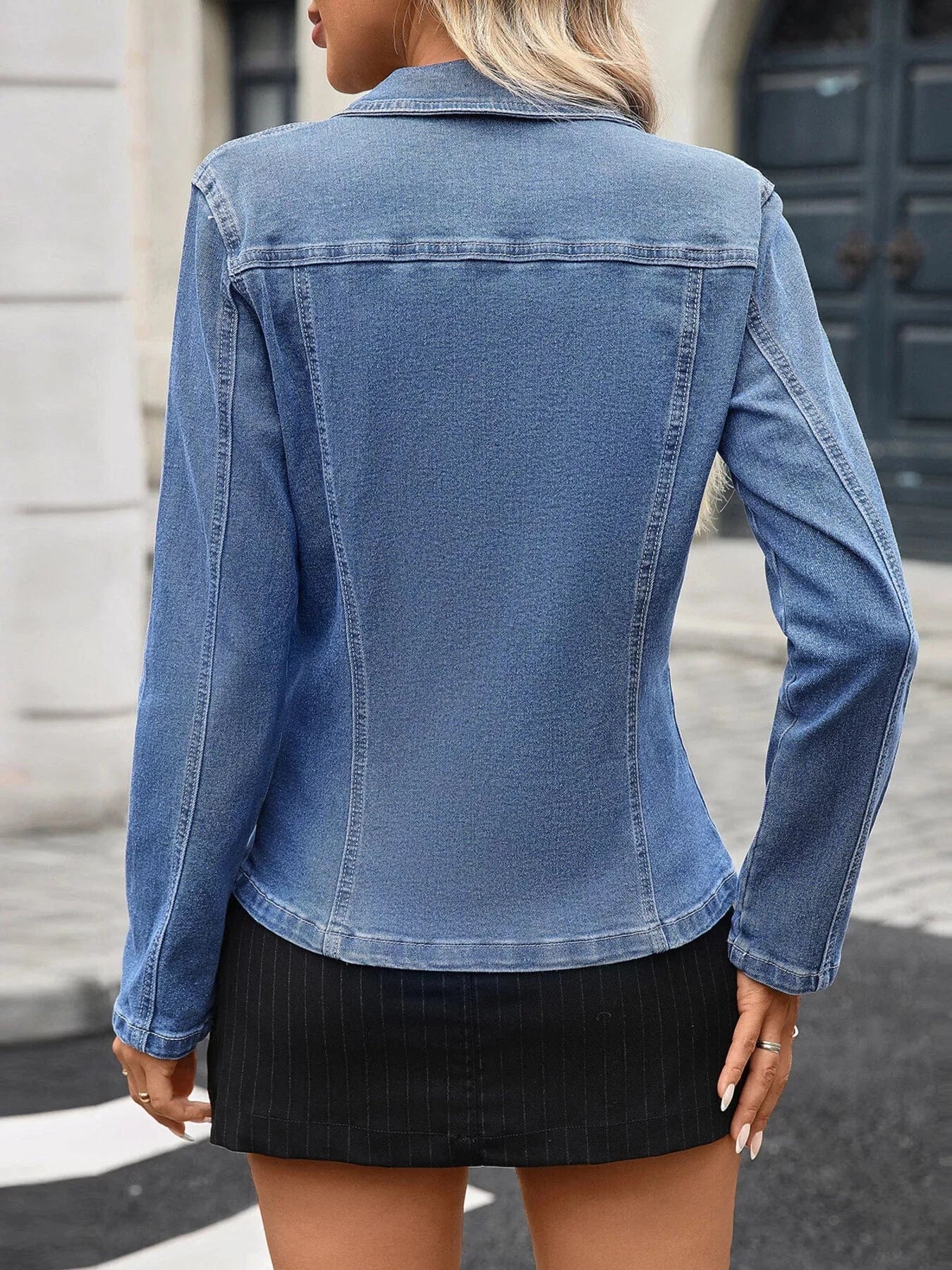 Contour Denim Jacket Jackets The Nichole Collection