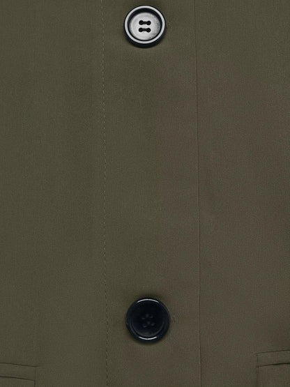 Contrast Collar Button Up Coat The Nichole Collection