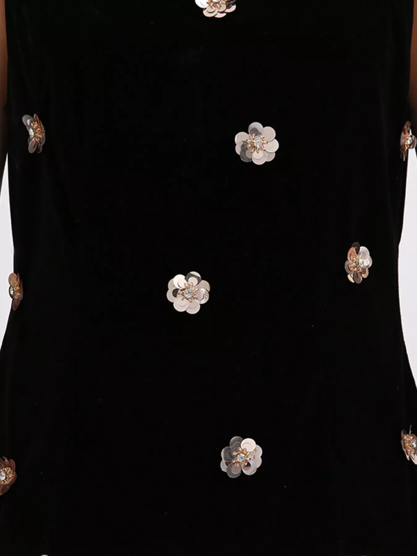 Contrast Flower Sleeveless Tulle Maxi Dress The Nichole Collection