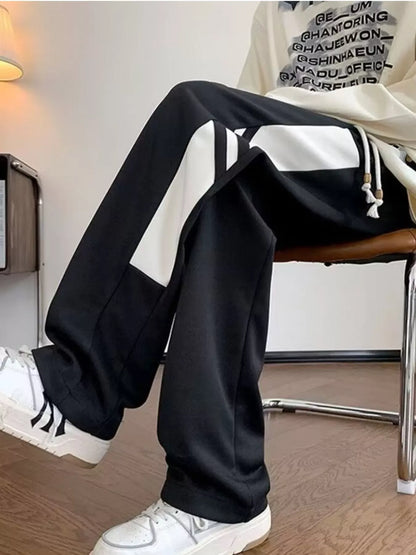 Contrast Stripe Relaxed Fit Pants | The Nichole Collection