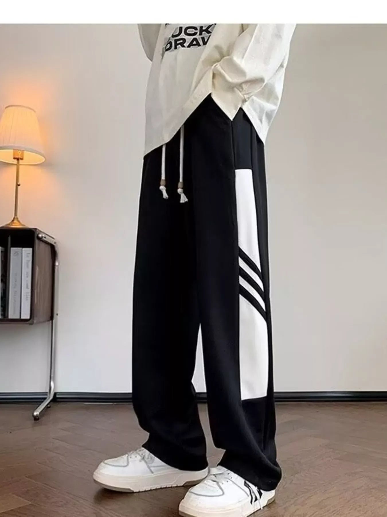 Contrast Stripe Relaxed Fit Pants | The Nichole Collection
