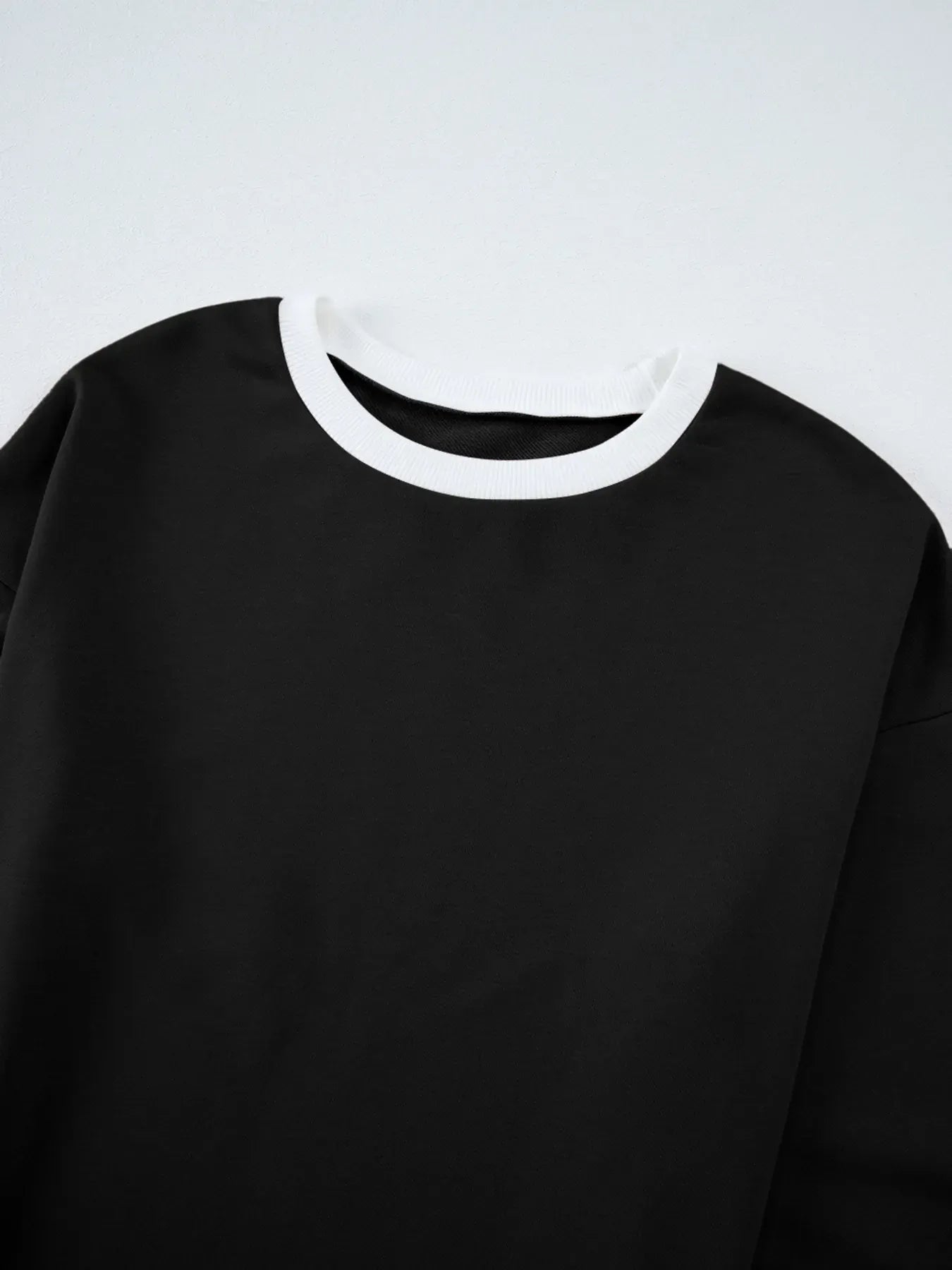 Contrast Trim Round Neck Top and Pants Set Women's Sets The Nichole Collection