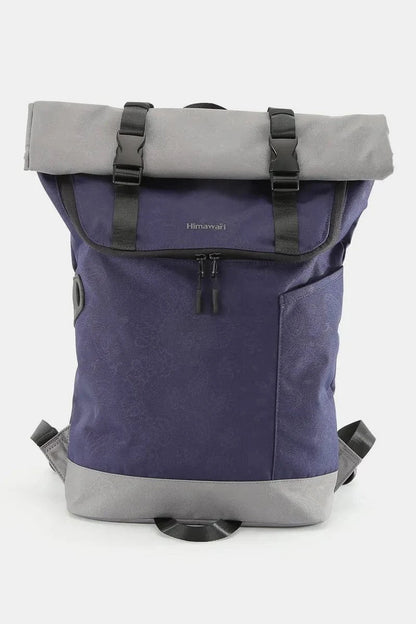 Contrast Waterproof Canvas Backpack Bag Backpacks Gray / One Size The Nichole Collection
