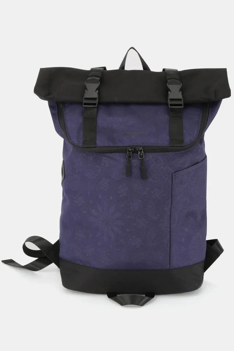 Contrast Waterproof Canvas Backpack Bag Backpacks Navy / One Size The Nichole Collection