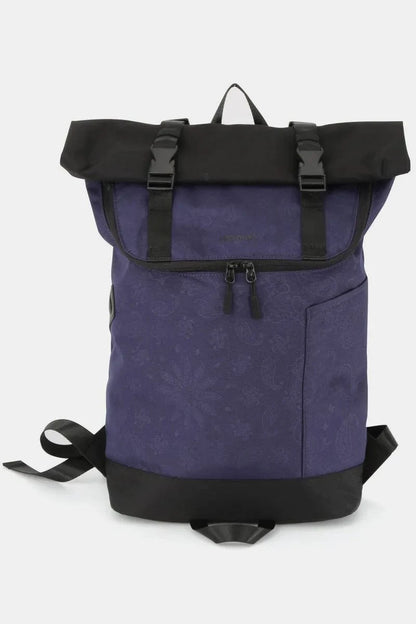 Contrast Waterproof Canvas Backpack Bag Backpacks Navy / One Size The Nichole Collection