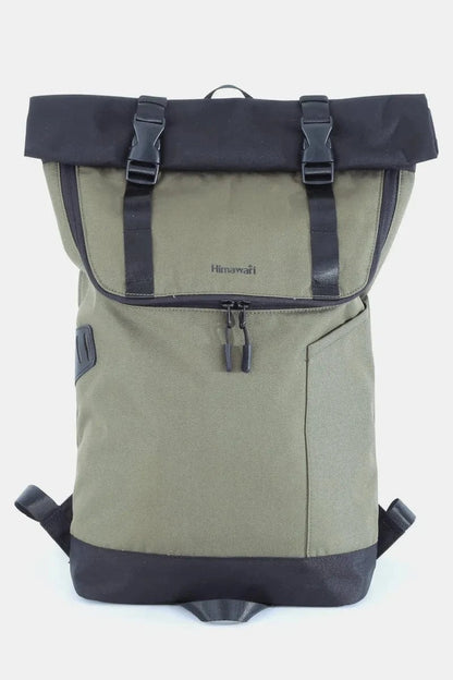 Contrast Waterproof Canvas Backpack Bag Backpacks Army Green / One Size The Nichole Collection