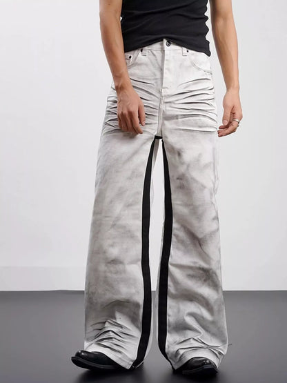 Contrast Wide Leg Jeans | The Nichole Collection