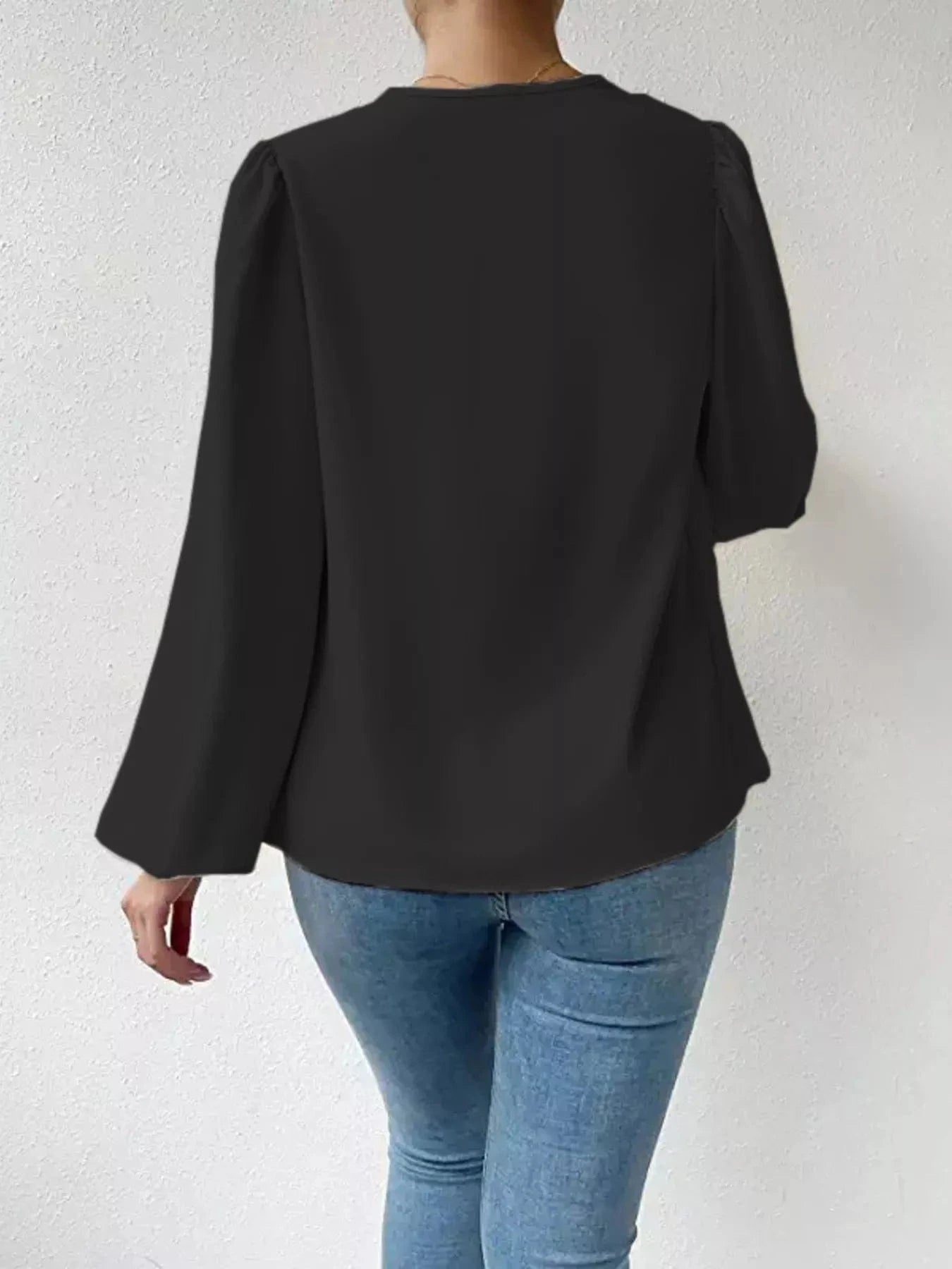 Cowl Neck Balloon Sleeve Blouse Shirts & Tops The Nichole Collection