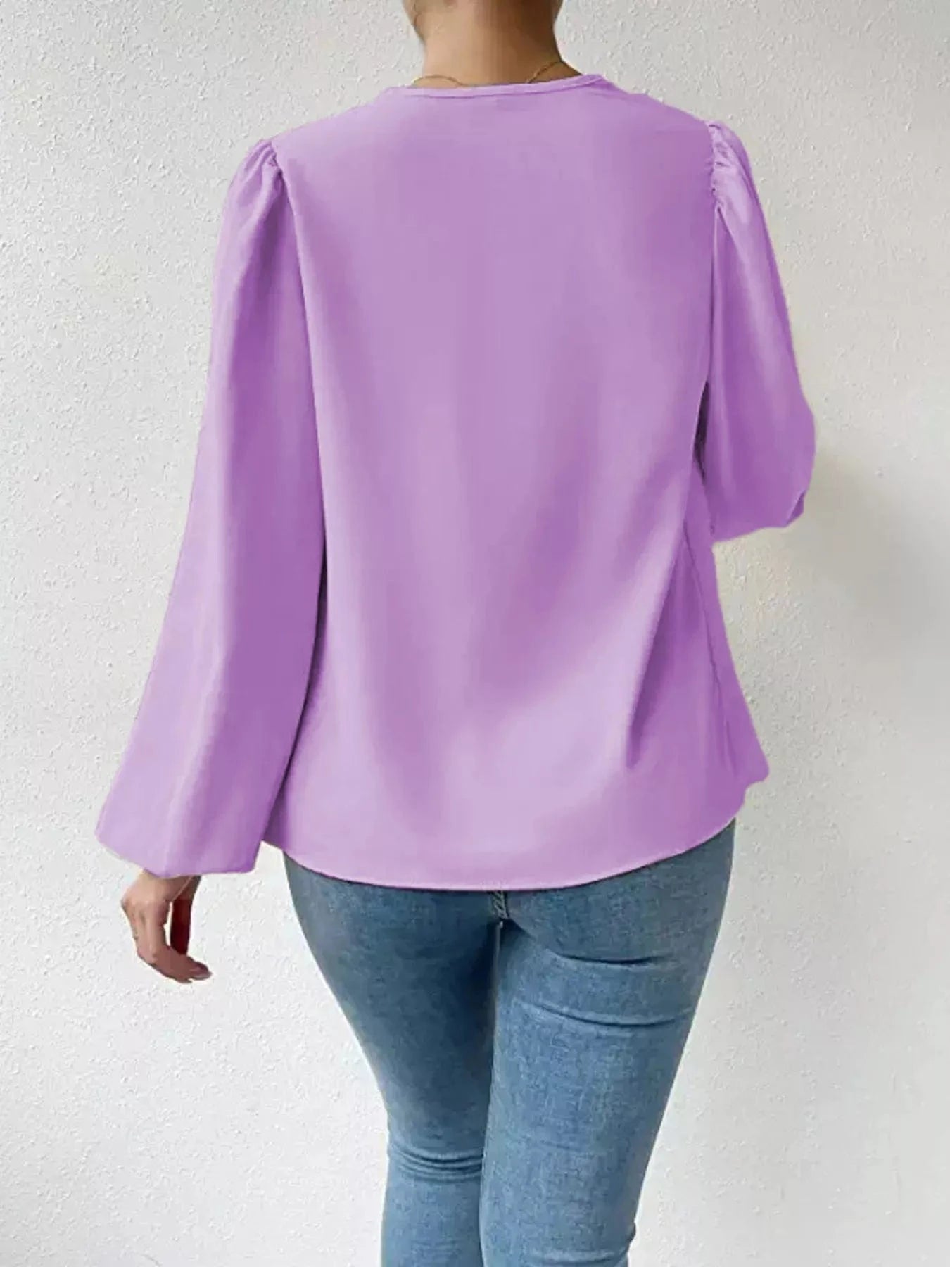 Cowl Neck Balloon Sleeve Blouse Shirts & Tops The Nichole Collection