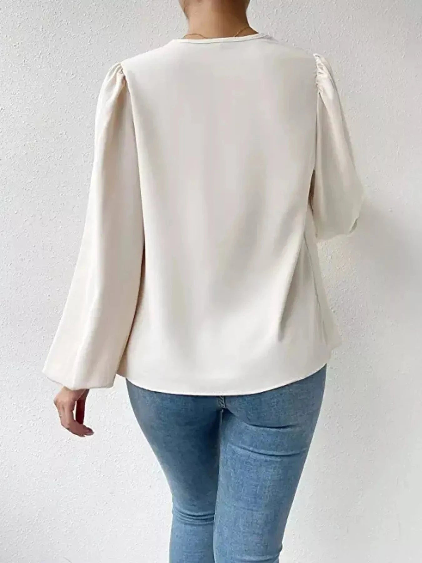 Cowl Neck Balloon Sleeve Blouse Shirts & Tops The Nichole Collection