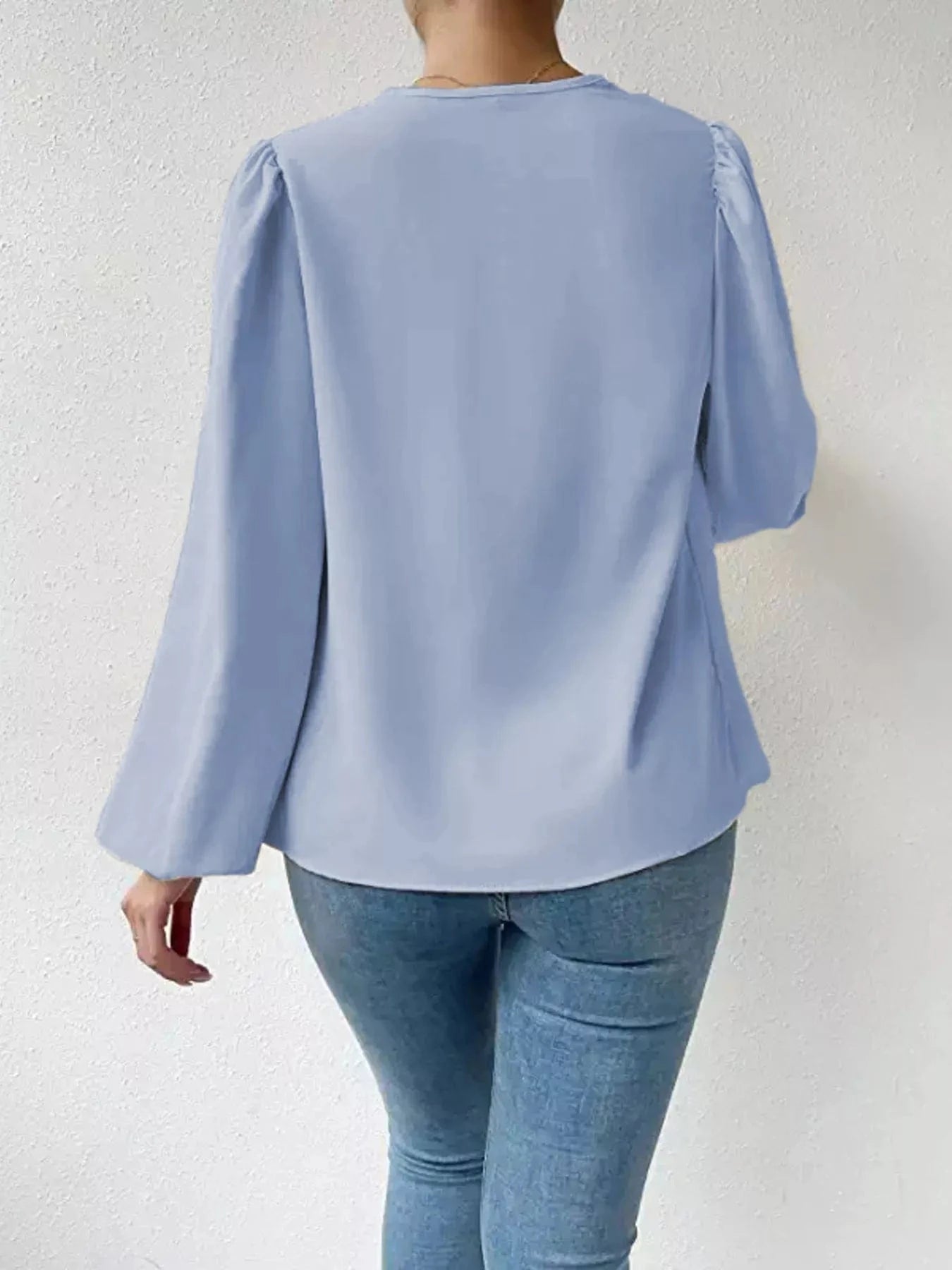 Cowl Neck Balloon Sleeve Blouse Shirts & Tops The Nichole Collection