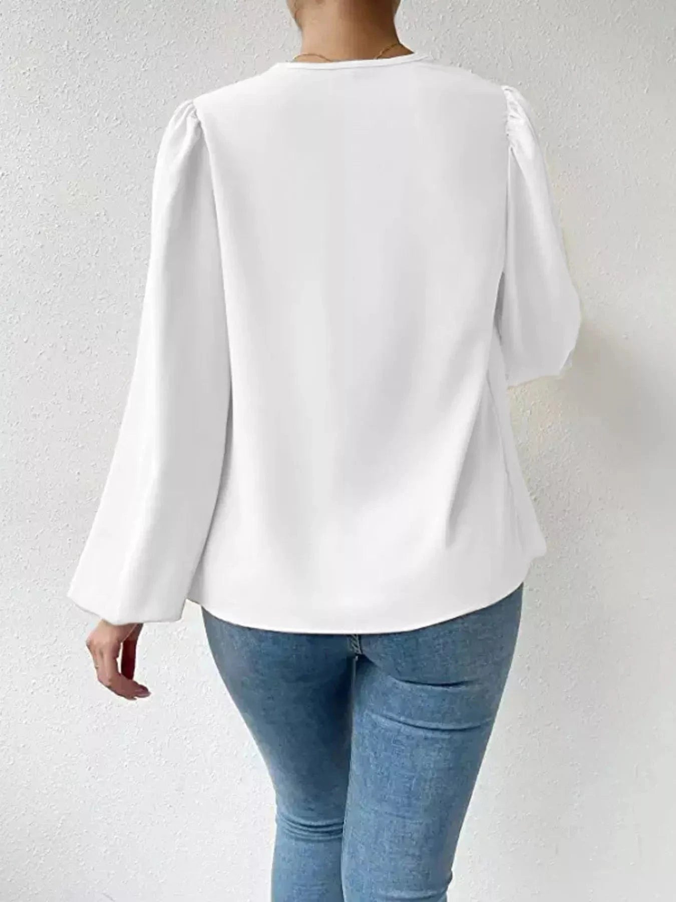Cowl Neck Balloon Sleeve Blouse Shirts & Tops The Nichole Collection