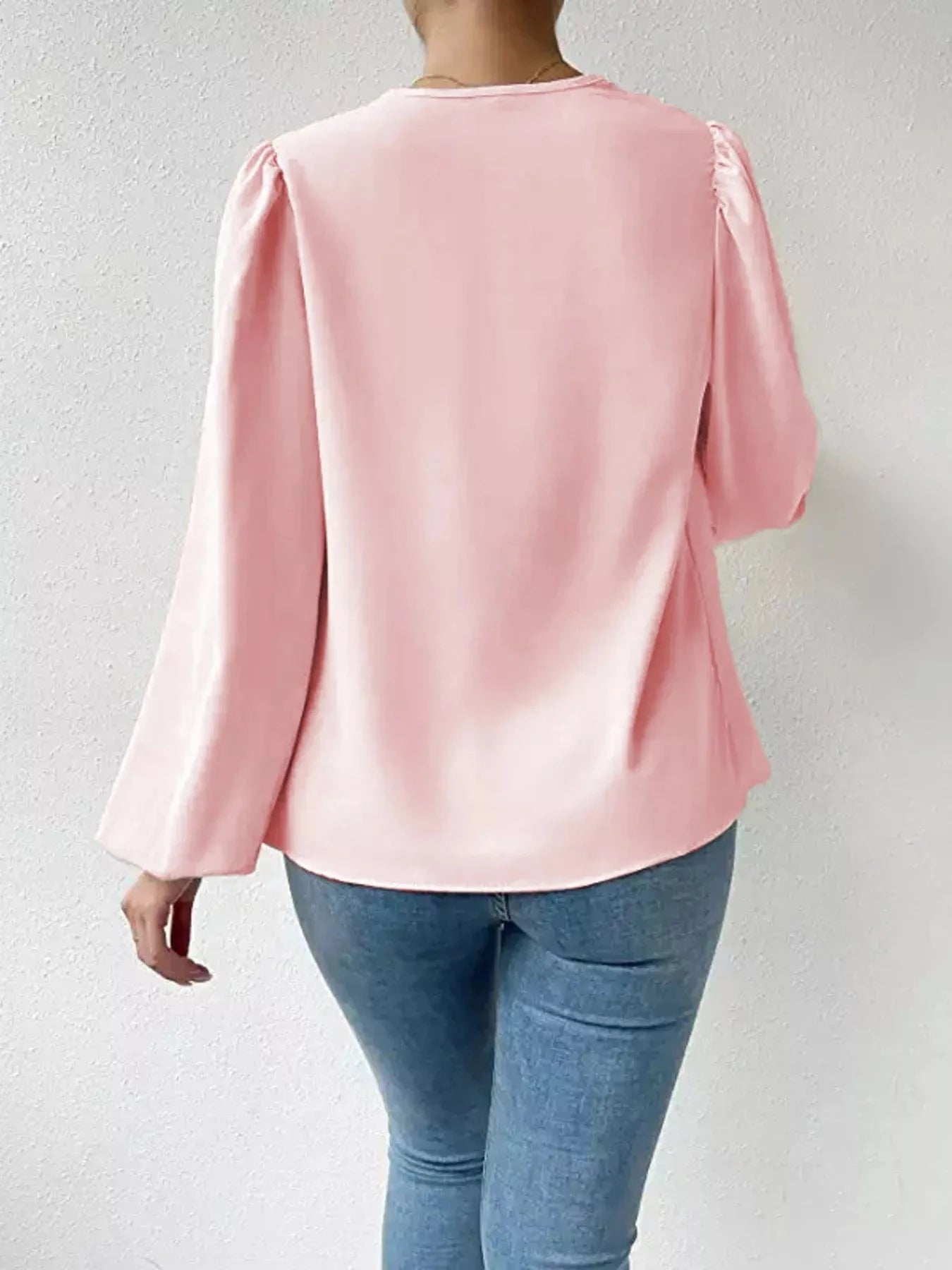 Cowl Neck Balloon Sleeve Blouse Shirts & Tops The Nichole Collection