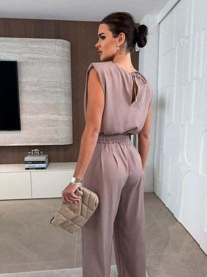 Cowl Neck Wide-Leg Jumpsuit The Nichole Collection