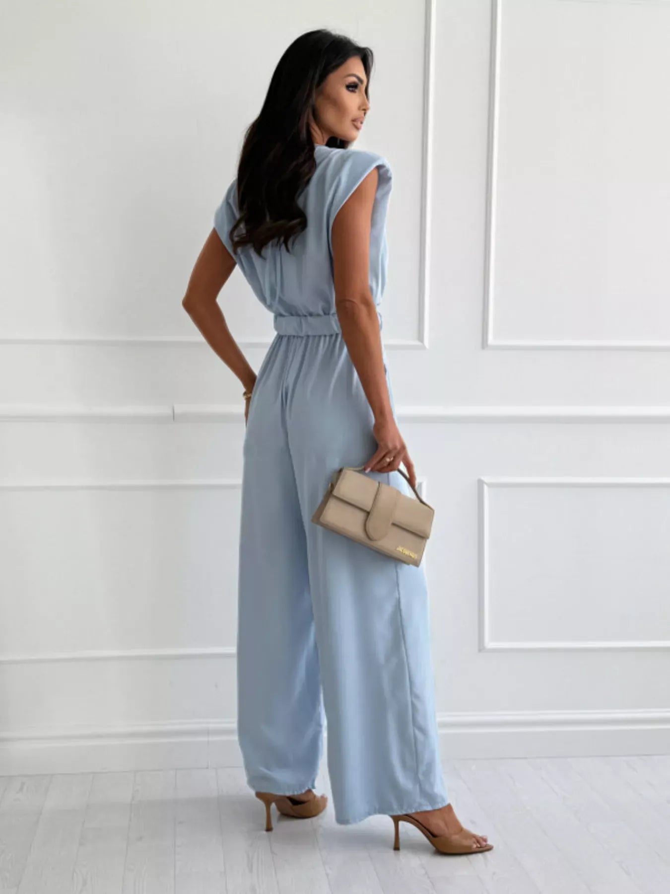 Cowl Neck Wide-Leg Jumpsuit The Nichole Collection