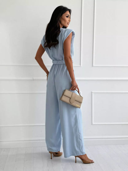 Cowl Neck Wide-Leg Jumpsuit The Nichole Collection