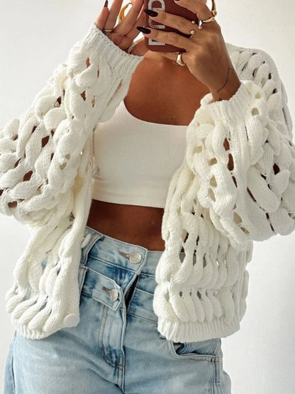 Crochet Button Up Cardigan The Nichole Collection
