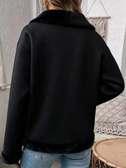 Cashmere-Blend Suede Sherpa Jacket The Nichole Collection