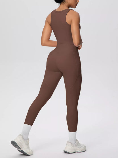 Scoop-Neck Tank and High-Waisted Leggings Active Set The Nichole Collection - Official Site