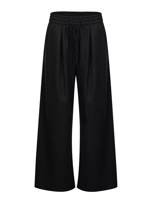 Men's Wide-Leg Drawstring Casual Pants Jonathan M Collection